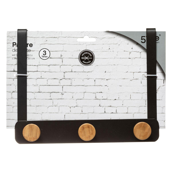 Κρεμάστρα Πόρτας 3 Θέσεων F-V Hooks Black 151569A