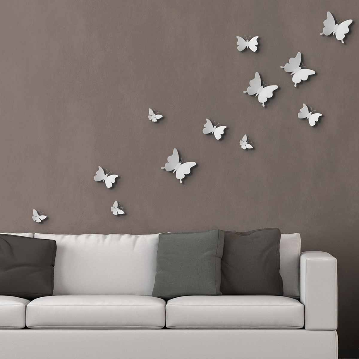 Αυτοκόλλητα Τοίχου Ango White Butterflies 3D 24001 156795