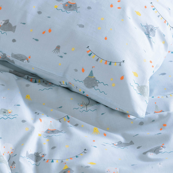 Ζεύγος Μαξιλαροθήκες Rythmos Kids Fouska Blue