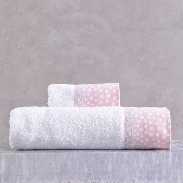 Πετσέτες Μπάνιου (Σετ 2τμχ) Rythmos Cute Ροζ 500gsm
