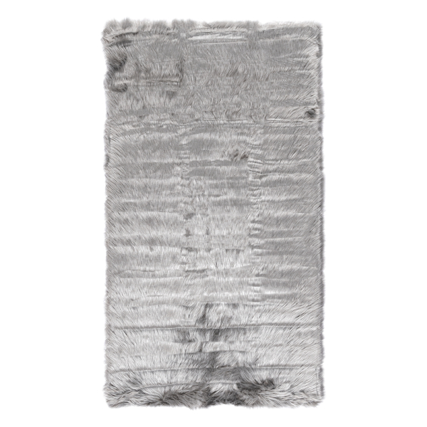 Γούνινο Χαλί Διαδρόμου (80x160) Βιοκαρπέτ Sheep Skin Softy 5125 Silver