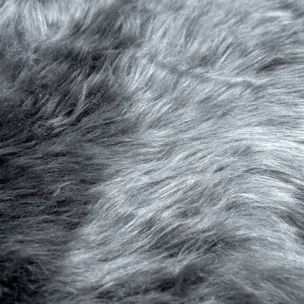 Γούνινο Χαλί Διαδρόμου (80x160) Βιοκαρπέτ Sheep Skin Softy 5520 Dark Grey