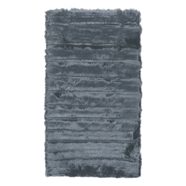 Γούνινο Χαλί (100x160) Βιοκαρπέτ Sheep Skin Softy 5520 Dark Grey