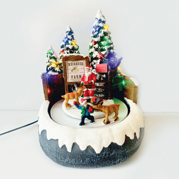 Χριστουγεννιάτικο Διακοσμητικό Με Led/Κίνηση/Μουσική Aca Reindeer Farm X0312