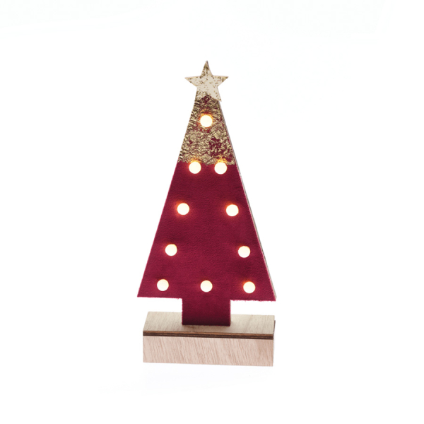 Χριστουγεννιάτικο Δεντράκι Με Led Aca Felt Xmas Tree Red X061011209