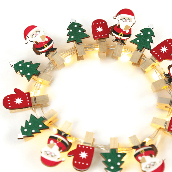 Χριστουγεννιάτικη Διακοσμητική Γιρλάντα Μπαταρίας Με 16 Led Φωτάκια Aca Santa & Trees X07161105