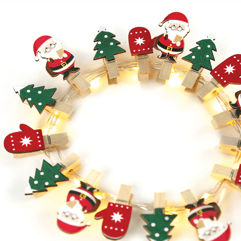 Χριστουγεννιάτικη Διακοσμητική Γιρλάντα Με 16 Led Φωτάκια Aca Santa & Trees X07161105