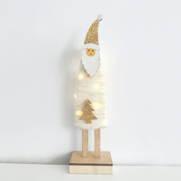 Χριστουγεννιάτικο Διακοσμητικό Με Led Aca Wooden Santa X05121419