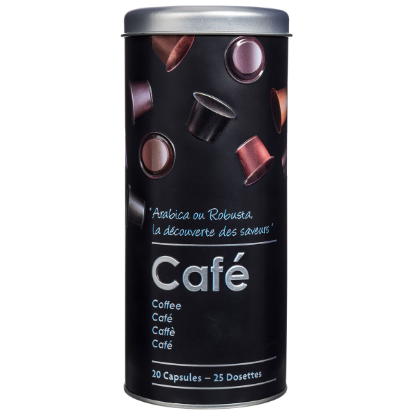 Δοχείο Για Καφέ/Κάψουλες (Φ7.8x17.8) F-V Embossed Black 136303