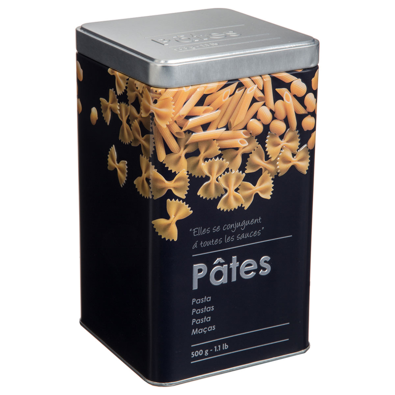 Δοχείο Για Ζυμαρικά 500gr (Φ10.7x18.4) F-V Embossed Black 136306