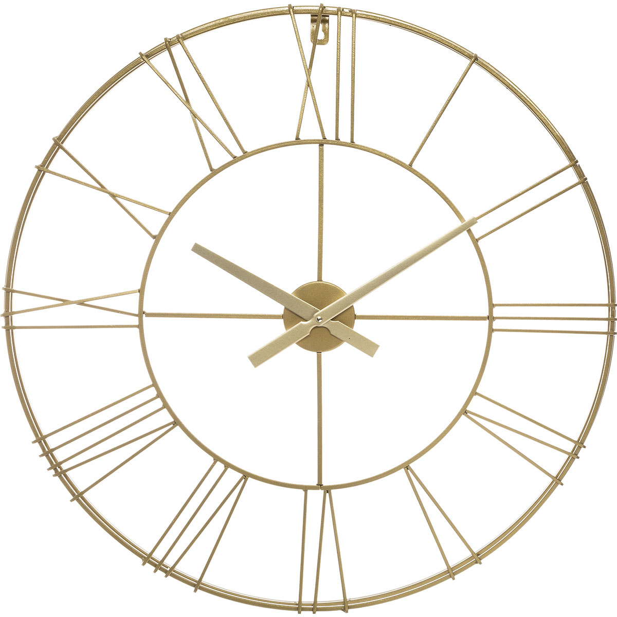 Ρολόι Τοίχου (Φ70) Αθόρυβο A-S 3D Metal Clock Gold 166977B