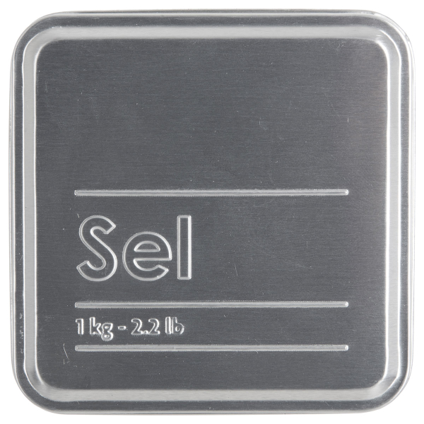 Δοχείο Για Αλάτι 1kg (Φ8.6x17) F-V Embossed Black 136312