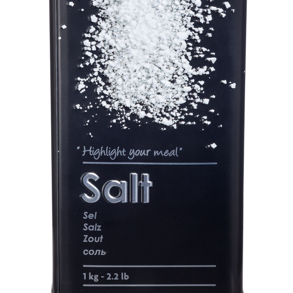 Δοχείο Για Αλάτι 1kg (Φ8.6x17) F-V Embossed Black 136312