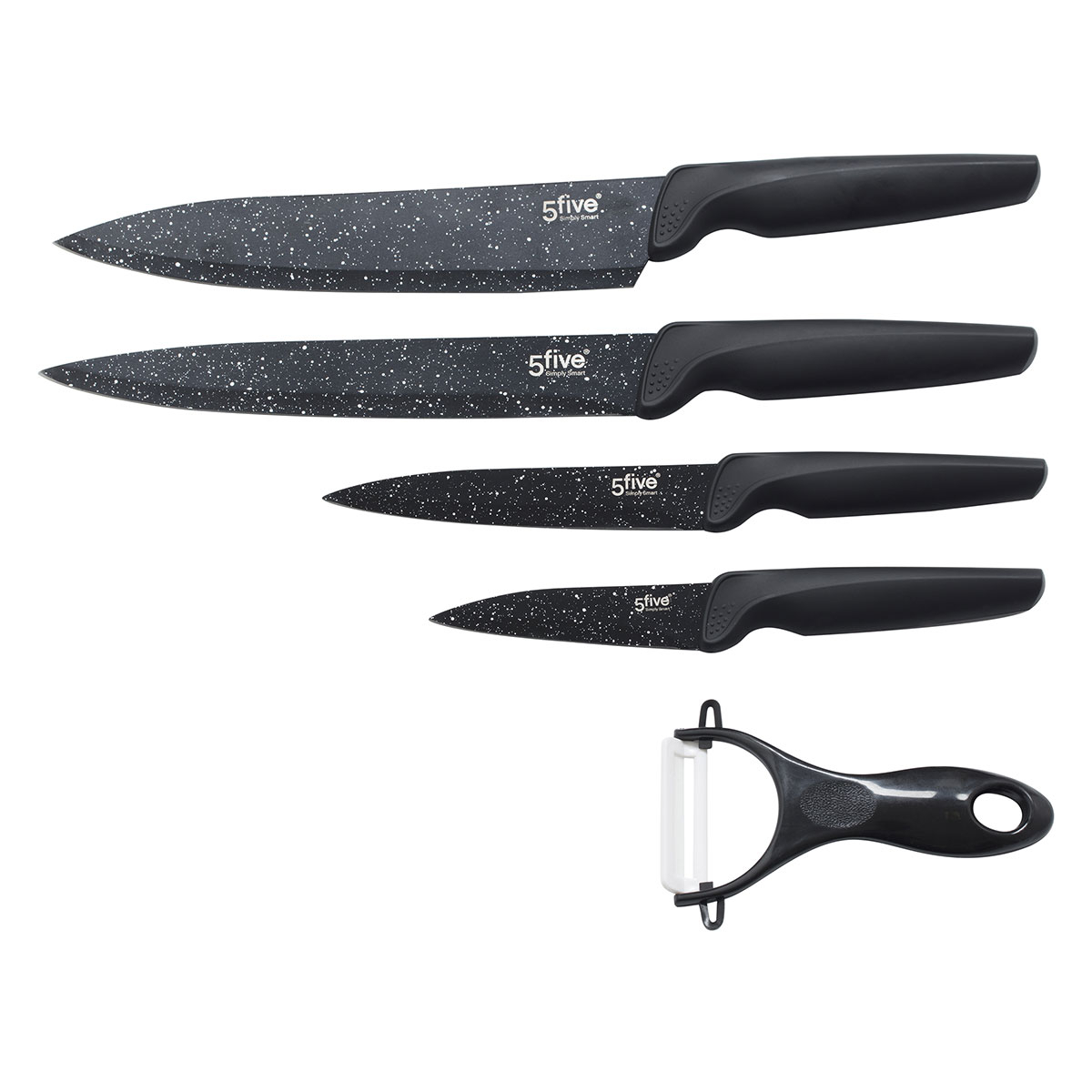Μαχαίρια + Αποφλοιωτής (Σετ 5τμχ) F-V SS Knives 151268