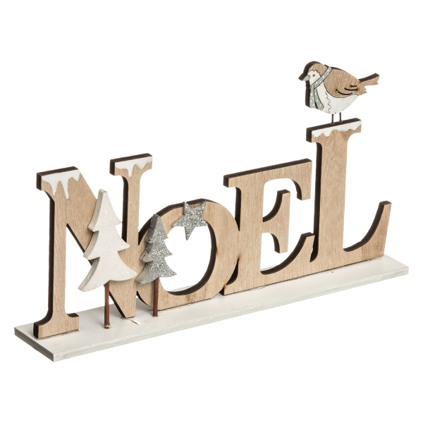 Χριστουγεννιάτικο Διακοσμητικό A-S Wood Noel Beige 142816D