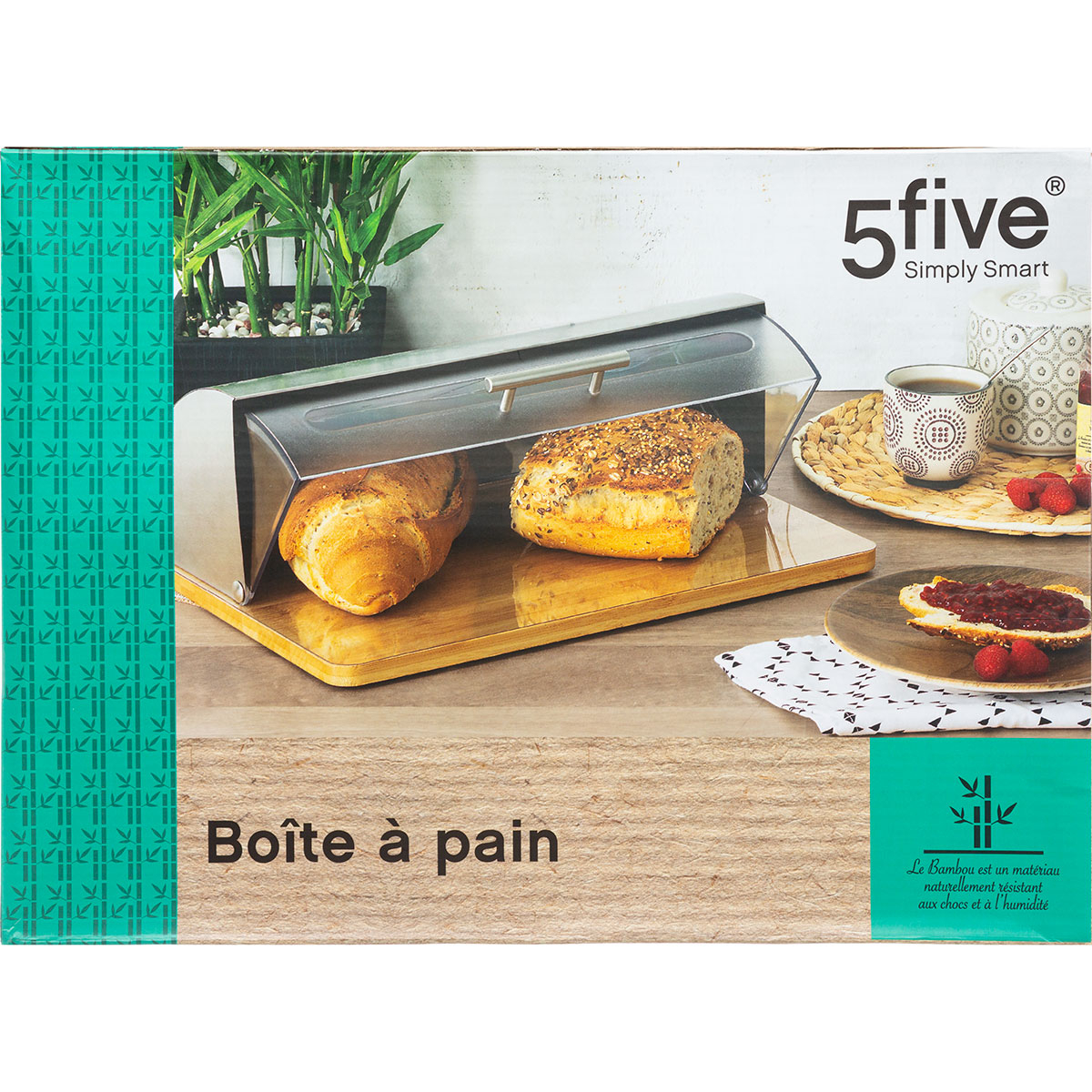 Ψωμιέρα F-V Box Inox Bamboo 103601 Home Οργάνωση & Αποθήκευση Κουζίνας Ψωμιέρες Spitishop