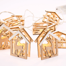 Χριστουγεννιάτικη Διακοσμητική Γιρλάντα Με 10 Led Φωτάκια Aca House Reindeer Head X061011208