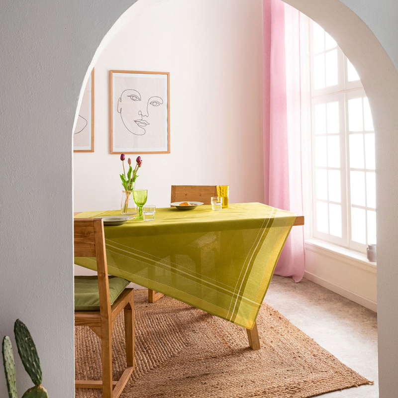 Τραπεζομάντηλο (150x220) Gofis Home Check Border Green 072/18