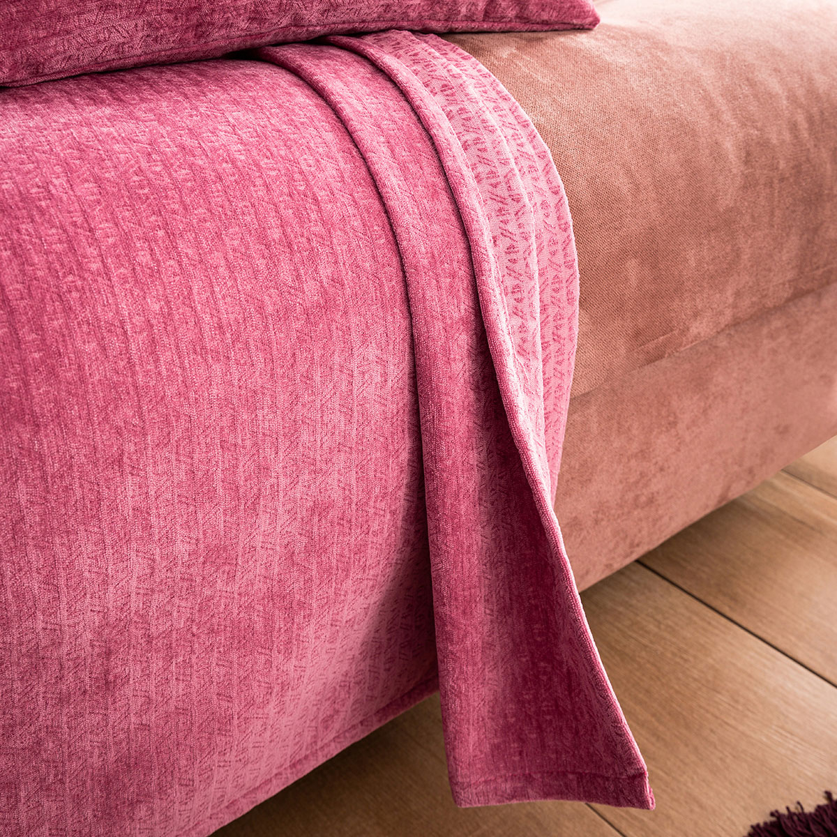 Ριχτάρι Πολυθρόνας Βελουτέ (180X180) Gofis Home Valley Funky Pink 421 23 Λευκά Είδη Σαλονιού Ριχτάρια Καναπέ Spitishop