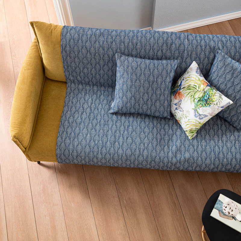 Ριχτάρι Καναπέ Τριθέσιου (180x310) Gofis Home Peacock Royal Blue 935/01