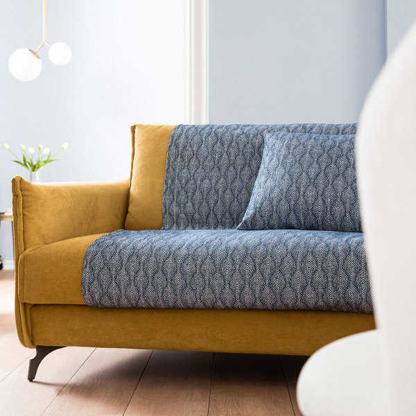 Ριχτάρι Καναπέ Τριθέσιου (180x310) Gofis Home Peacock Royal Blue 935/01