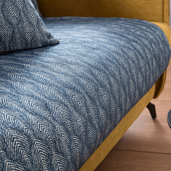 Ριχτάρι Καναπέ Τριθέσιου (180x310) Gofis Home Peacock Royal Blue 935/01