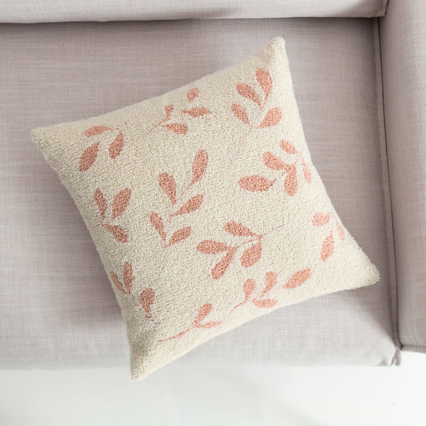 Διακοσμητική Μαξιλαροθήκη (43x43) Gofis Home Herbal Εκρού/Σομόν 705/31