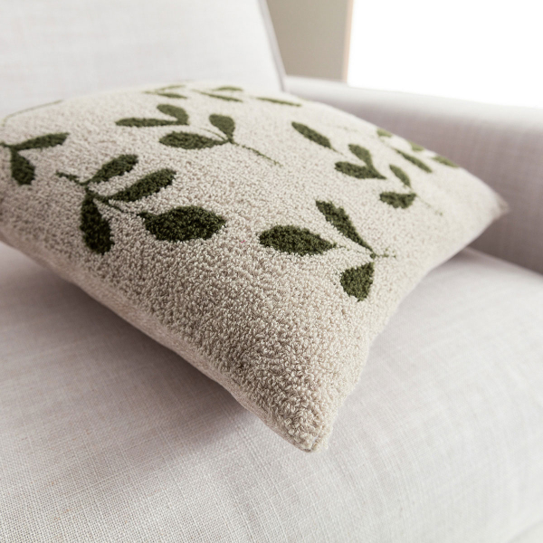 Διακοσμητική Μαξιλαροθήκη (43x43) Gofis Home Herbal Beige/Pine Green 705/06