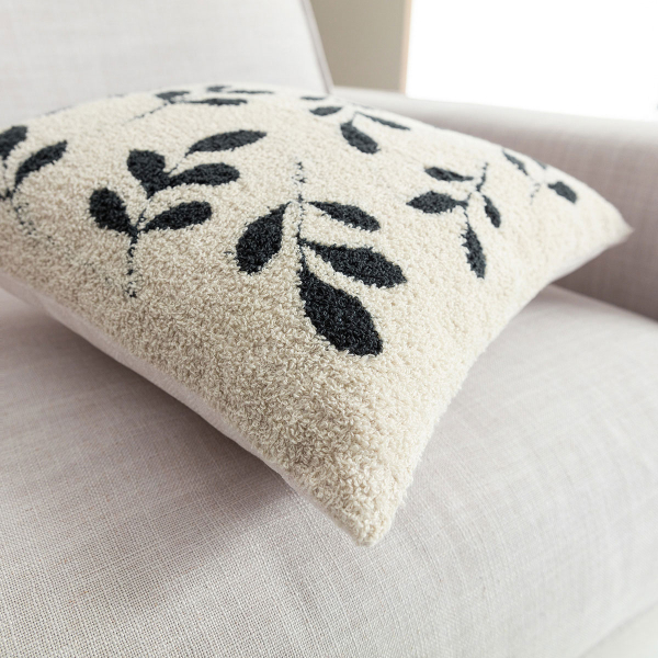 Διακοσμητική Μαξιλαροθήκη Γούνινη (43x43) Gofis Home Herbal Εκρού/Σκούρο Χακί 705/05