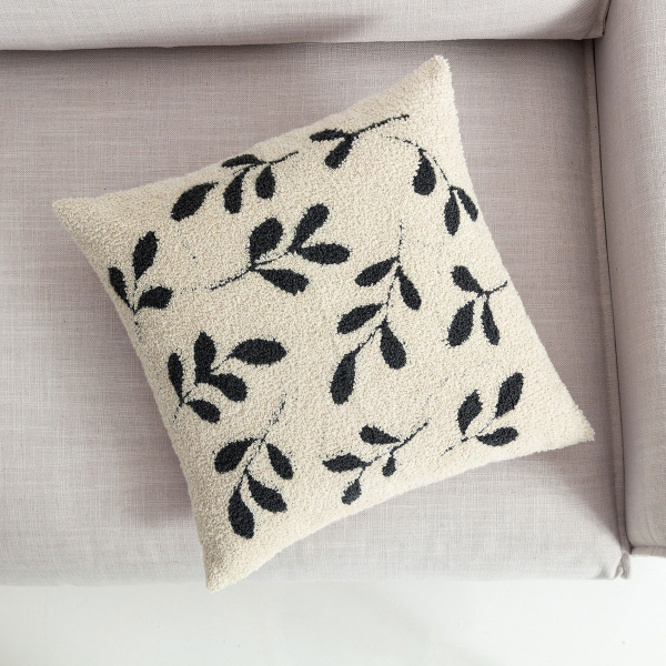 Διακοσμητική Μαξιλαροθήκη Γούνινη (43x43) Gofis Home Herbal Εκρού/Σκούρο Χακί 705/05