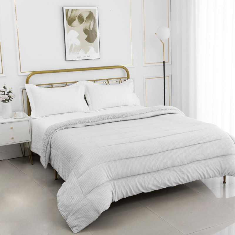 Κουβερτοπάπλωμα Υπέρδιπλο (220x240) Silk Fashion Damask Light Grey