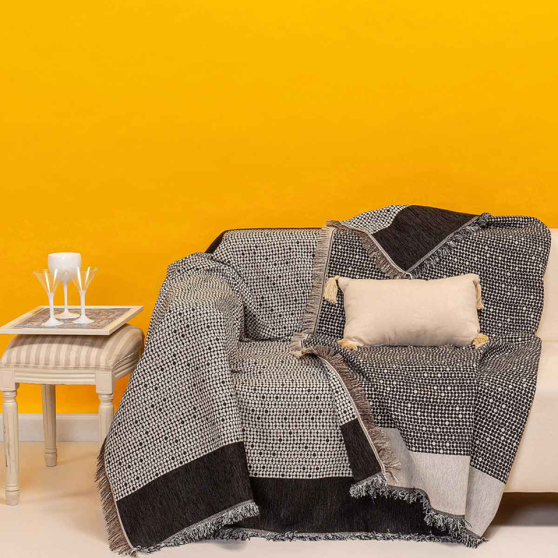 Ριχτάρι Πολυθρόνας (180x180) Melinen Moderna Black