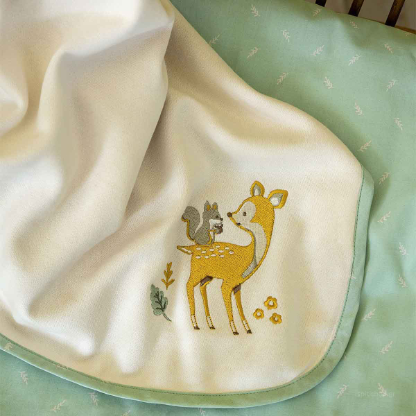 Κουβέρτα 4 Εποχών Κούνιας (110x140) Nima Baby Caramel Forest