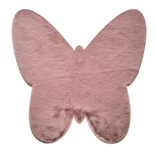 Παιδικό Γούνινο Χαλί (160x160) New Plan Puffy JM7 Butterfly Dark Pink