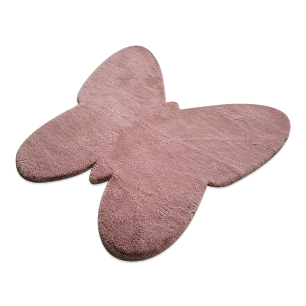 Παιδικό Γούνινο Χαλί (120x120) New Plan Puffy JM7 Butterfly Dark Pink