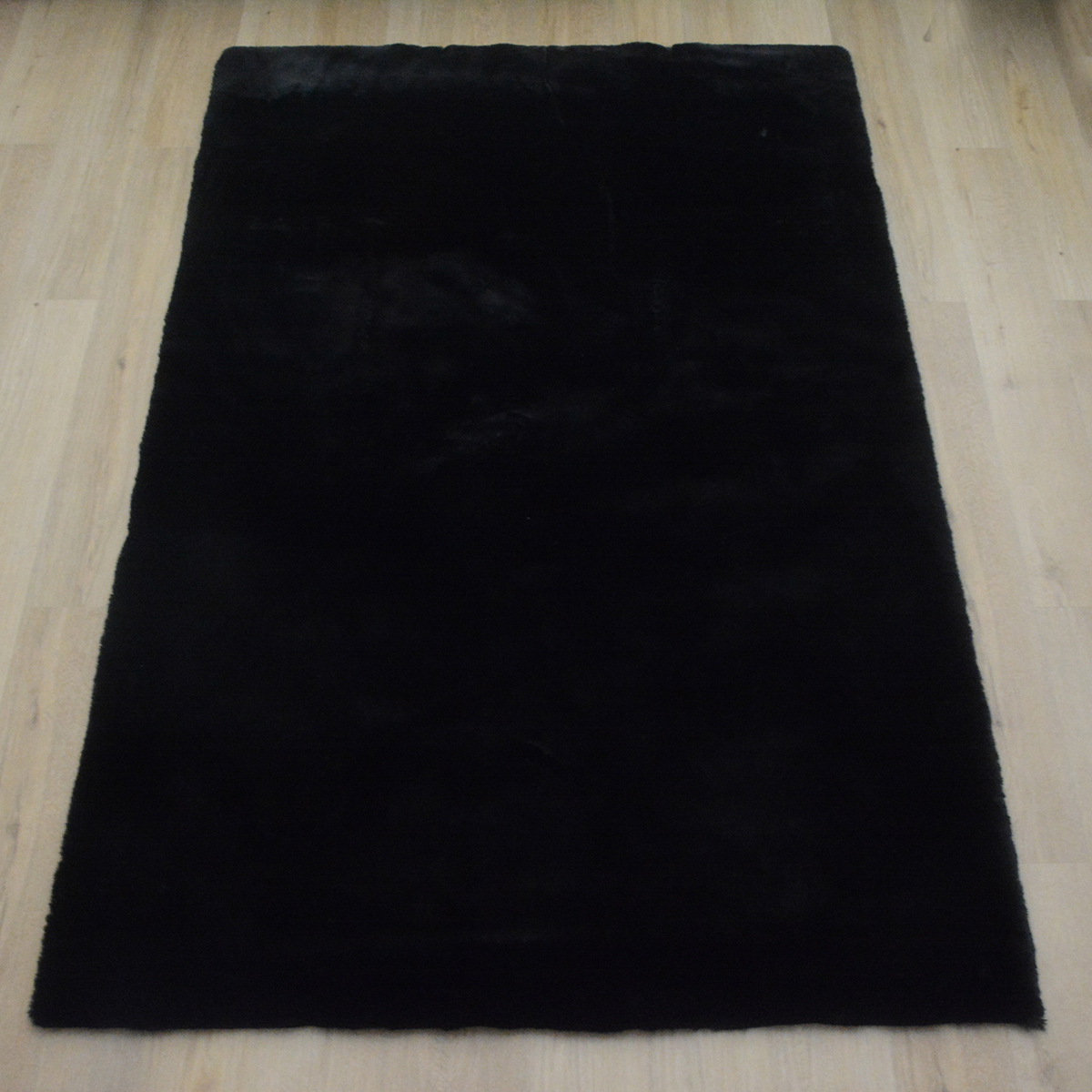 Χαλί Γούνινο (100X160) New Plan Puffy Fc9 Black Home Χαλιά Σαλονιού Spitishop