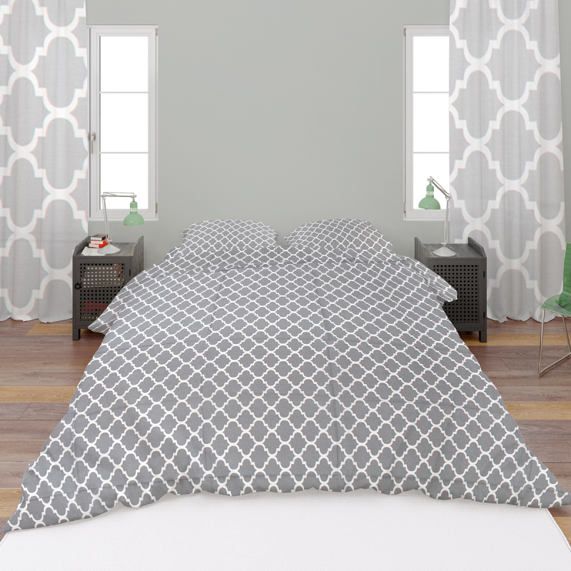 Πάπλωμα Υπέρδιπλο (220x240) Dimcol Windows Grey 135