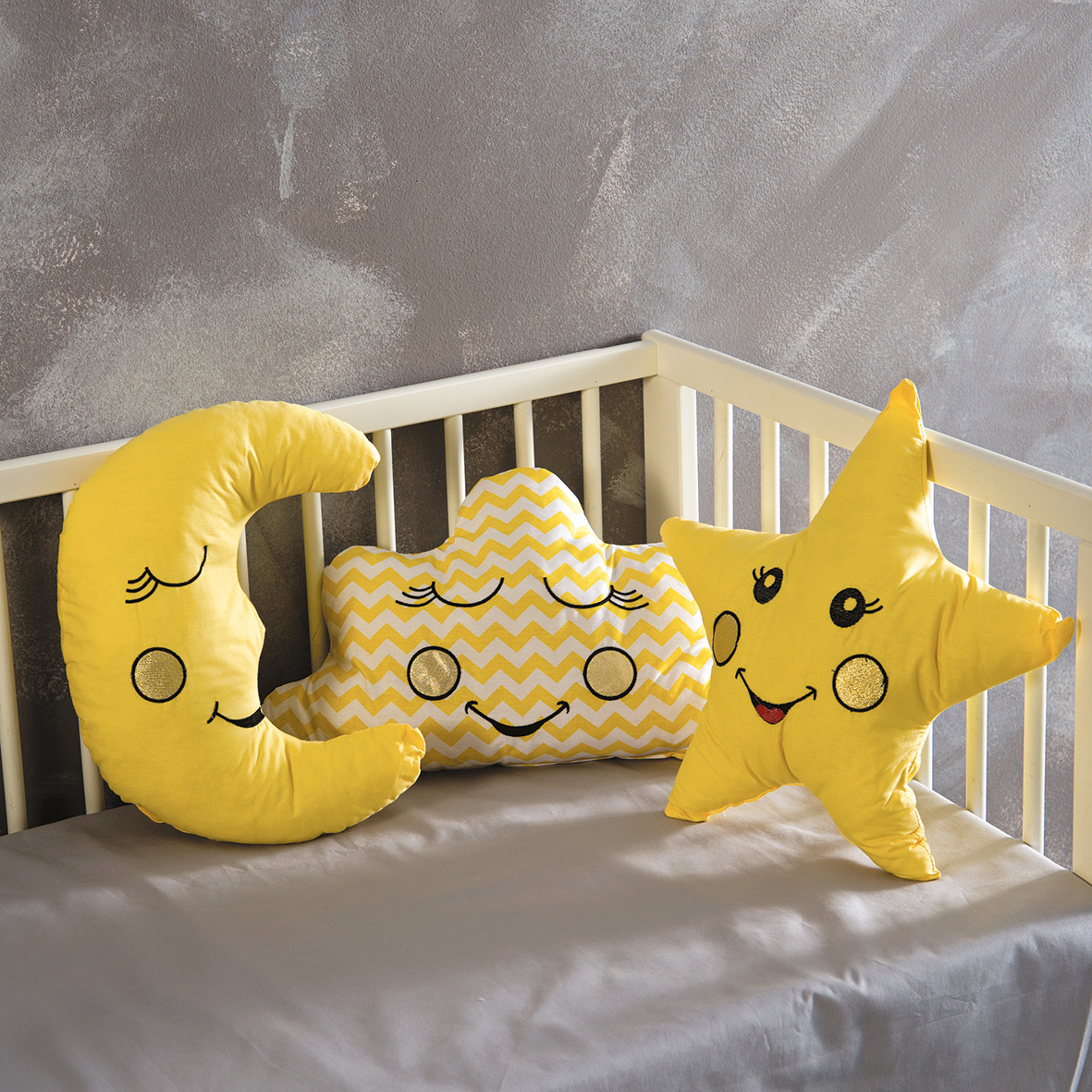 Διακοσμητικά Μαξιλάρια (Σετ 3τμχ) Sb Home Baby Deco Pillows Yellow