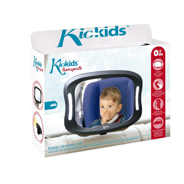Καθρέφτης Αυτοκινήτου Για Μωρά Με Φως & Χειριστήριο Kiokids 2508
