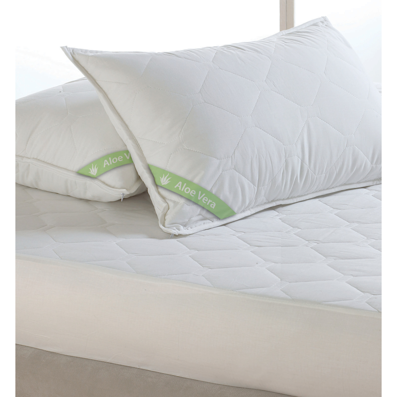 Κάλυμμα Στρώματος Μονό (100x200+30) Καπιτονέ Palamaiki Dormibene Aloe Vera