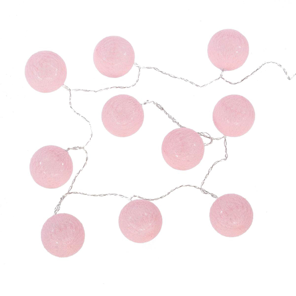 Διακοσμητική Γιρλάντα Μπαταρίας Με 10 Led Φωτάκια A-S Light Pink 116415D