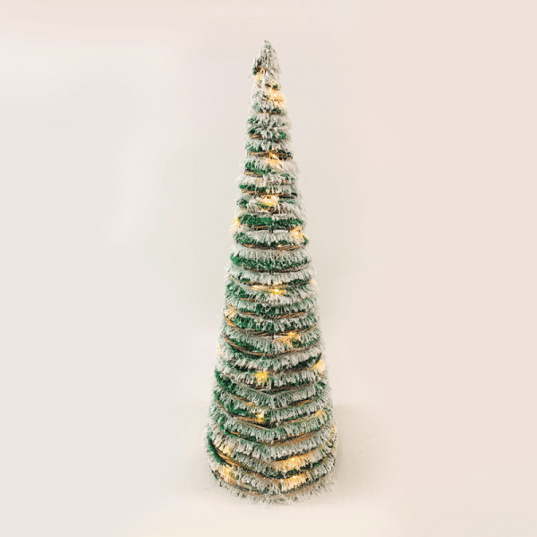 Χριστουγεννιάτικο Δεντράκι Με Led Aca Cone Tree Rattan Green X1130119
