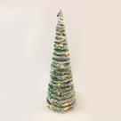 Χριστουγεννιάτικο Δεντράκι Με Led Aca Cone Tree Rattan Green X1130119