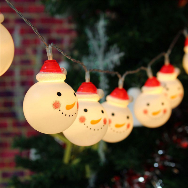Χριστουγεννιάτικη Διακοσμητική Γιρλάντα Μπαταρίας Με 10 Led Φωτάκια Aca SnowMan