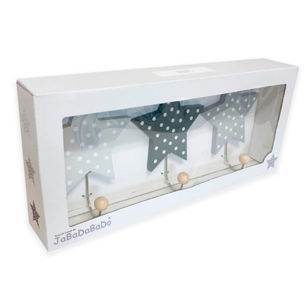 Κρεμαστράκια Τοίχου (Σετ 3τμχ) Jabadabado Αστέρια Γκρι JB-R16016