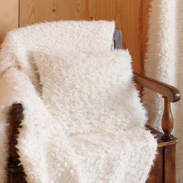 Γούνινη Διακοσμητική Μαξιλαροθήκη (40x40) S-F Mouton Blanc C01390001H