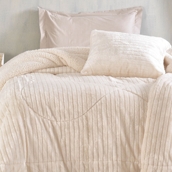 Διακοσμητική Μαξιλαροθήκη Fleece (50x50) Rythmos Shabby Ecru