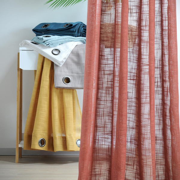 Κουρτίνα (135x260) Με Τρουκς S-F Ontario Blanc R6A723001VL