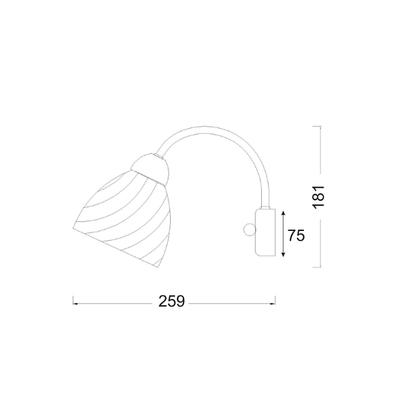 Απλίκα Τοίχου Aca Byron DLX7391W Chrome/White