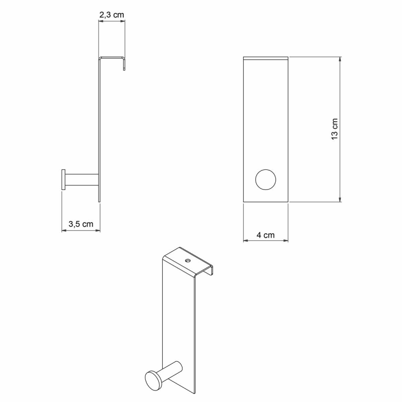 Κρεμαστράκι Πόρτας Grekon 301 Red Home Οργάνωση & Αποθήκευση Κρεμάστρες Spitishop